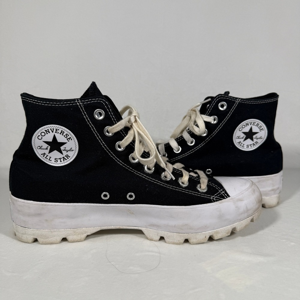 Converse Sneaker Womens 11 Black Chuck Taylor All Star Lugged High Top Grunge